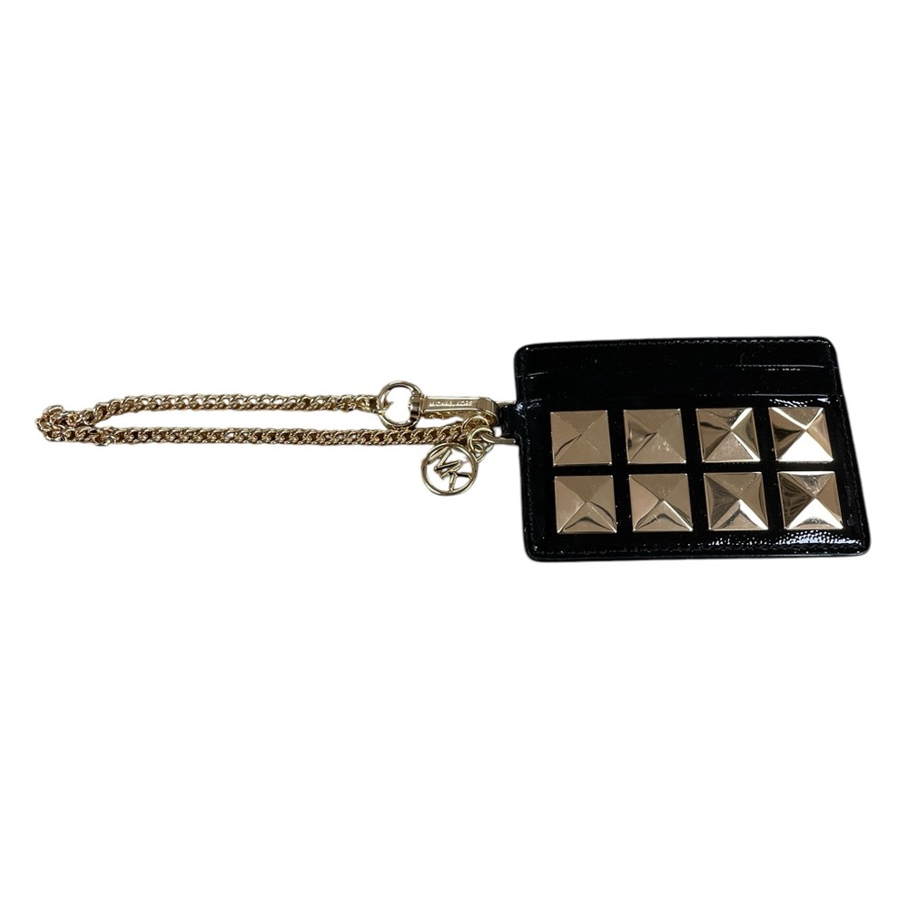 NWOT MICHAEL Michael Kors Jet Set Charm Small Chain ID Card Case Black